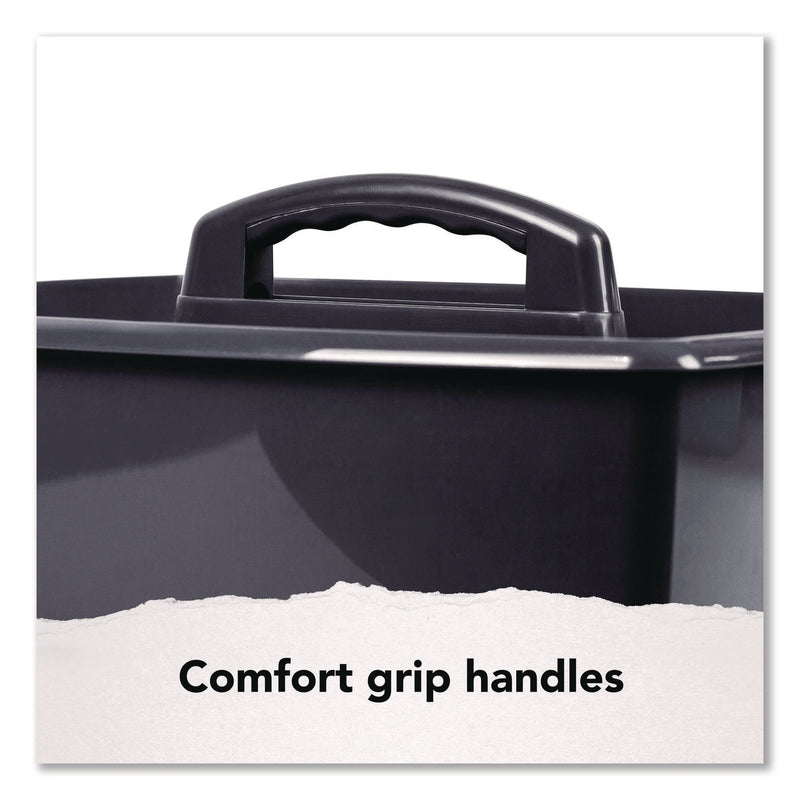 Storex Large Caddy, 13 x 11 x 6.38, Black, 6/Pack (STX00973E06C) Each