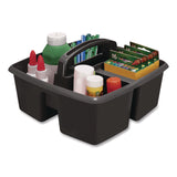 Storex Small Caddy, 9.25 x 9.25 x 12, Black, 6/Pack (STX00972E06C) Each