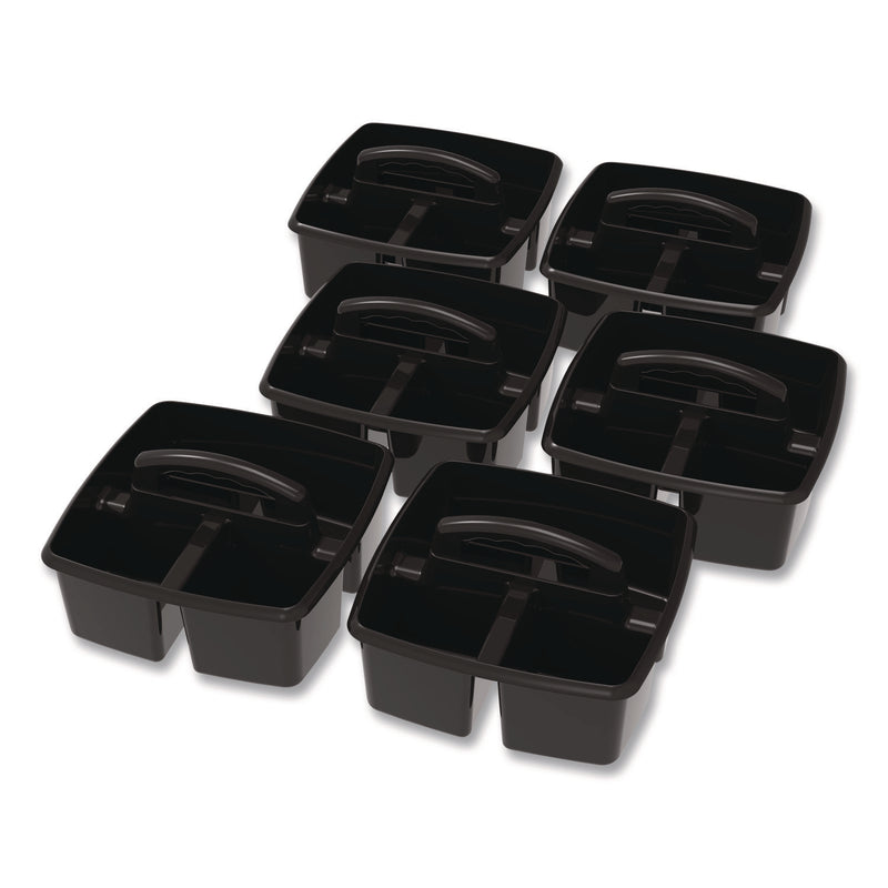 Storex Small Caddy, 9.25 x 9.25 x 12, Black, 6/Pack (STX00972E06C) Each