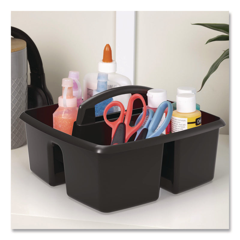 Storex Small Caddy, 9.25 x 9.25 x 12, Black, 6/Pack (STX00972E06C) Each