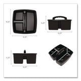 Storex Small Caddy, 9.25 x 9.25 x 12, Black, 6/Pack (STX00972E06C) Each