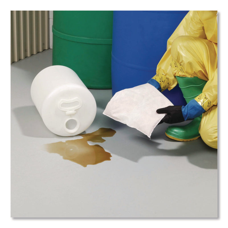 Quick Dam Acid Neutralizing Pillows, 0.45 L to 2.26 L, 12" x 12", 4/Box (QKDPAN12124) Each