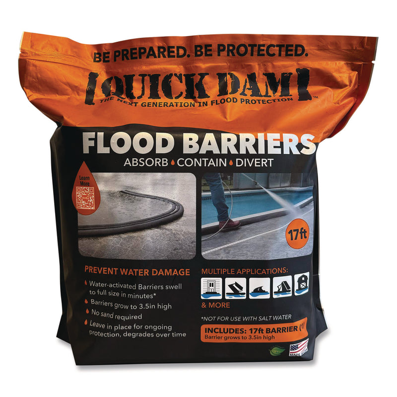 Quick Dam Flood Barriers, 6" x 17 ft x, 3.5", 1 Barrier (QKDQD6171) Each