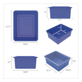 Storex Storage Tray, Deep, 2.81 gal, 10.65" x 13.17" x 5.2", Assorted Bright, 5/Pack (STX62530U05C) Each