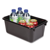 Storex Cubby Bin, Neutral Tones, 1.8 gal, 7.8" x 12.09" x 5.18", Black, 5/Pack (STX62466E05C) Each