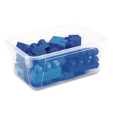 Storex Cubby Bin, 1.8 gal, 7.8" x 12.09" x 5.18", Translucent, 5/Pack (STX62461U05C) Each