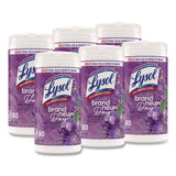 LYSOL® Brand Disinfecting Wipes, 1-Ply, 7 x 7.25, Lavender and Cotton Blossom, White, 80 Wipes/Canister, 6 Canisters/Carton (RAC56264CT) Case of 6