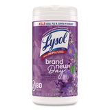 LYSOL® Brand Disinfecting Wipes, 1-Ply, 7 x 7.25, Lavender and Cotton Blossom, White, 80 Wipes/Canister (RAC56264EA) Each