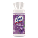 LYSOL® Brand Disinfecting Wipes, 1-Ply, 7 x 7.25, Lavender and Cotton Blossom, White, 80 Wipes/Canister (RAC56264EA) Each
