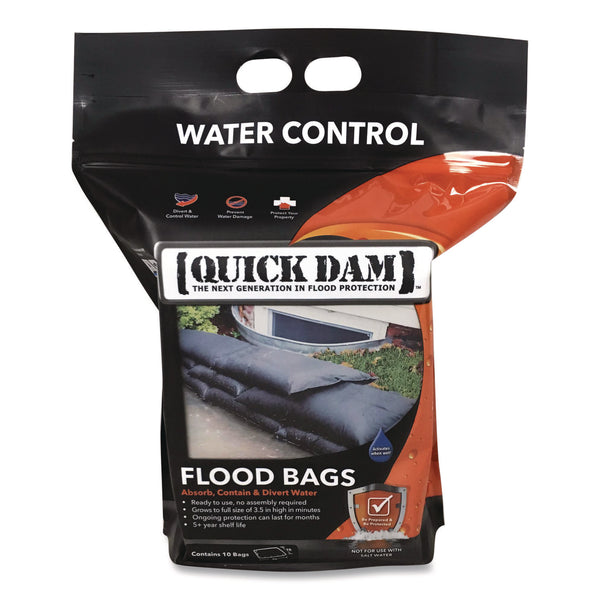 Quick Dam Flood Bags, 12" x 24" x 3.5", 10/Pack (QKDQD122410) Pack of 10