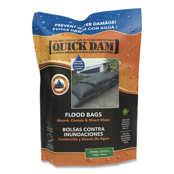 Quick Dam Flood Bags, 12" x 24" x 3.5", 2/Pack (QKDQD12242) Pack of 2