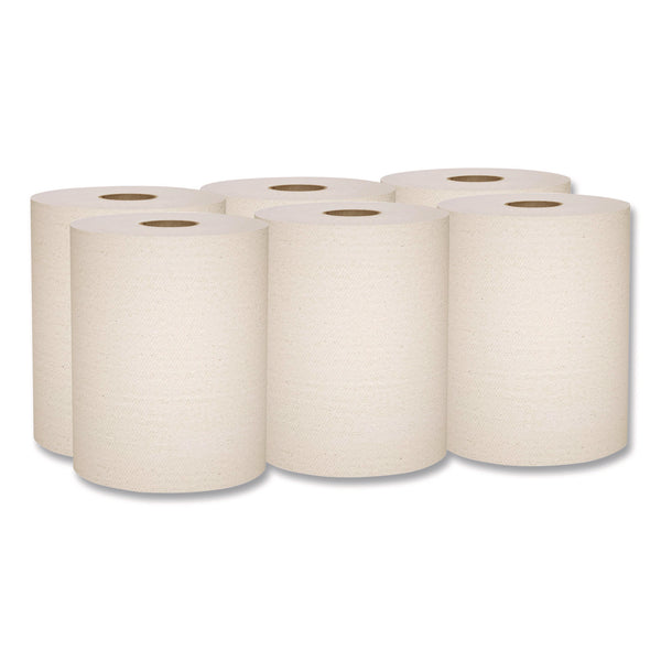 Scott® Essential 100% Recycled Fiber Hard Roll Towel, 1-Ply, 8" x 800 ft, 1.5" Core, Brown, 6 Rolls/Carton (KCC56758) Case of 6