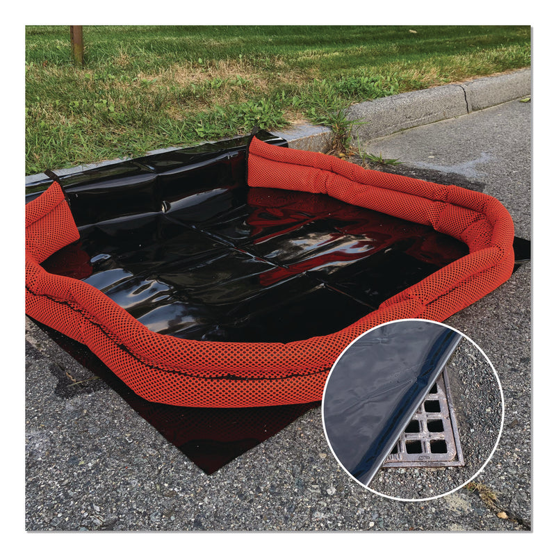 Quick Dam Outdoor Grab and Go Bucket Kit, (4) Hi-Vis 10 ft Flood Barriers (QKDQDGG104HV) Each