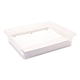 Storex Storage Tray, Flat, 1.69 gal, 10.65" x 13.17" x 2.96", Translucent, 5/Pack (STX62565U05C) Each