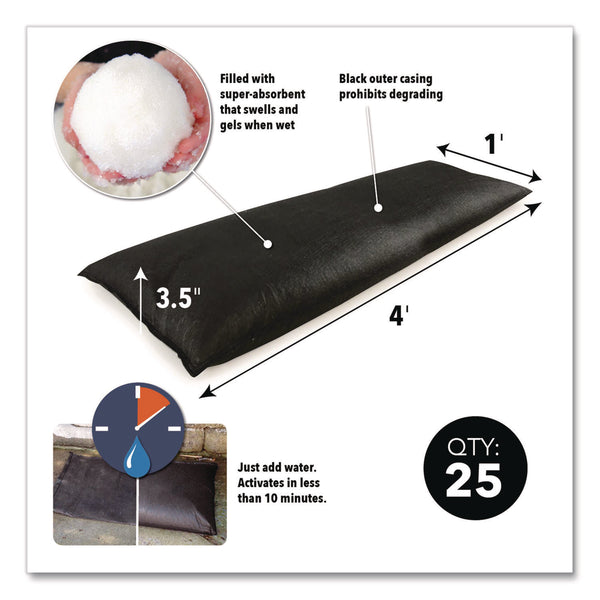 Quick Dam Flood Bags, 12" x 48" x 3.5", 25/Box (QKDQD124825) Box of 25