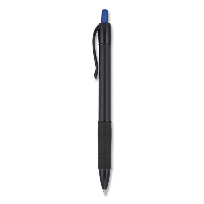 Pilot® G2 Edge Premium Gel Roller Pen, Retractable, Fine 0.7 mm, Blue Ink, Black/Blue Barrel, Dozen (PIL20833) 1 Dozen