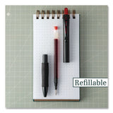 Pilot® G2 Edge Premium Gel Roller Pen, Retractable, Fine 0.7 mm, Red Ink, Black/Red Barrel, Dozen (PIL20836) 1 Dozen