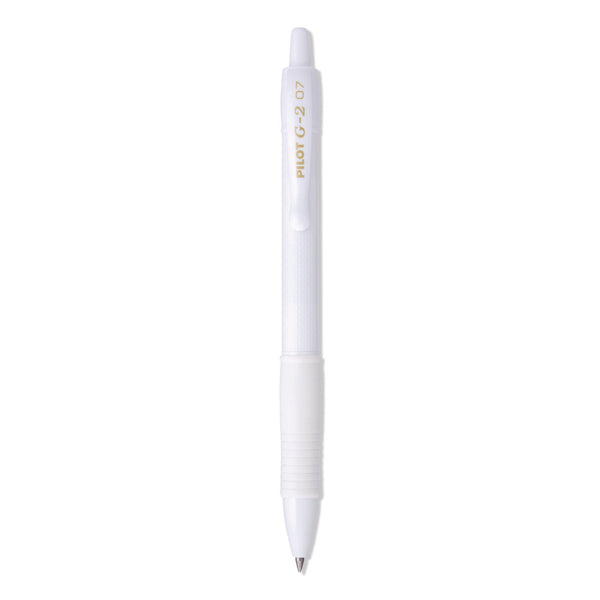 Pilot® G2 Edge Premium Gel Roller Pen, Retractable, Fine 0.7 mm, Black Ink, White Barrel, 36/Pack (PIL20866) Each