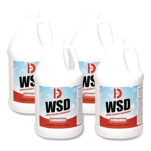 Big D Industries Water-Soluble Deodorant, Cinnamon, 1 gal Bottle, 4/Carton (BGD1611) Case of 4