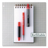 Pilot® Frixion Synergy Clicker Erasable Gel Pen, Retractable, Extra Fine 0.5 mm, Red Ink, Black/Red Barrel, Dozen (PIL17372) 1 Dozen