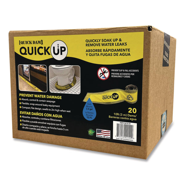 Quick Dam Quick Ups, 4 " x 10 ft x 2", 20/Box (QKDQU1020) Box of 20