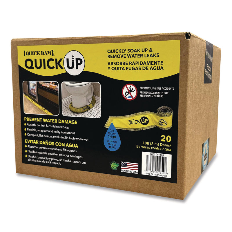 Quick Dam Quick Ups, 4 " x 10 ft x 2", 20/Box (QKDQU1020) Box of 20