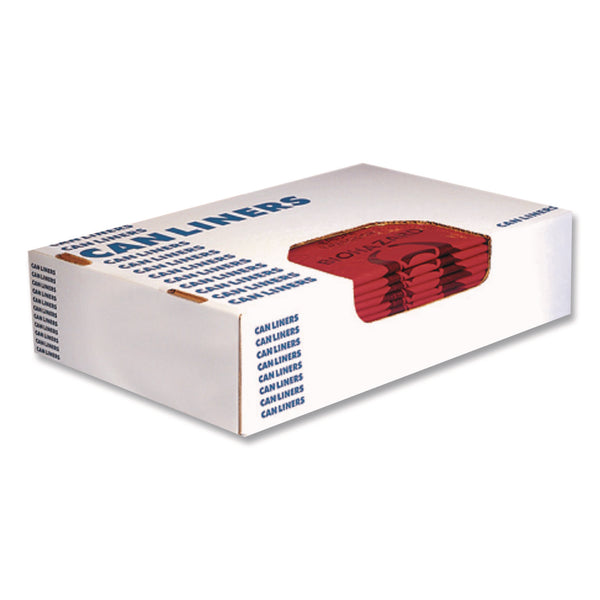 Heritage Healthcare Pre-Printed High-Density Can Liners, Biohazard: Infectious Waste, 45 gal, 16 mic, 40 x 48, Red, Flat Pack, 250/CT (HERZ8048VRP01) Case of 250