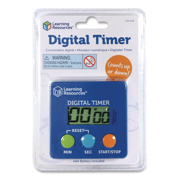 Learning Resources® Classroom Timer, LCD, 5.3 x 3.6 x 0.9, Blue (LRNLER4339) Each