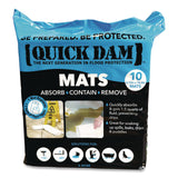 Quick Dam Super Absorbent Mats, 1.5 qt, 7" x 14", 10/Pack (QKDWUM10) Pack of 10