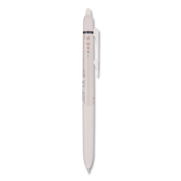 Pilot® Frixion Waai Erasable Gel Pen, Retractable, Extra Fine 0.5 mm, Black Ink, Beige/Black Barrel, Dozen (PIL21059) 1 Dozen
