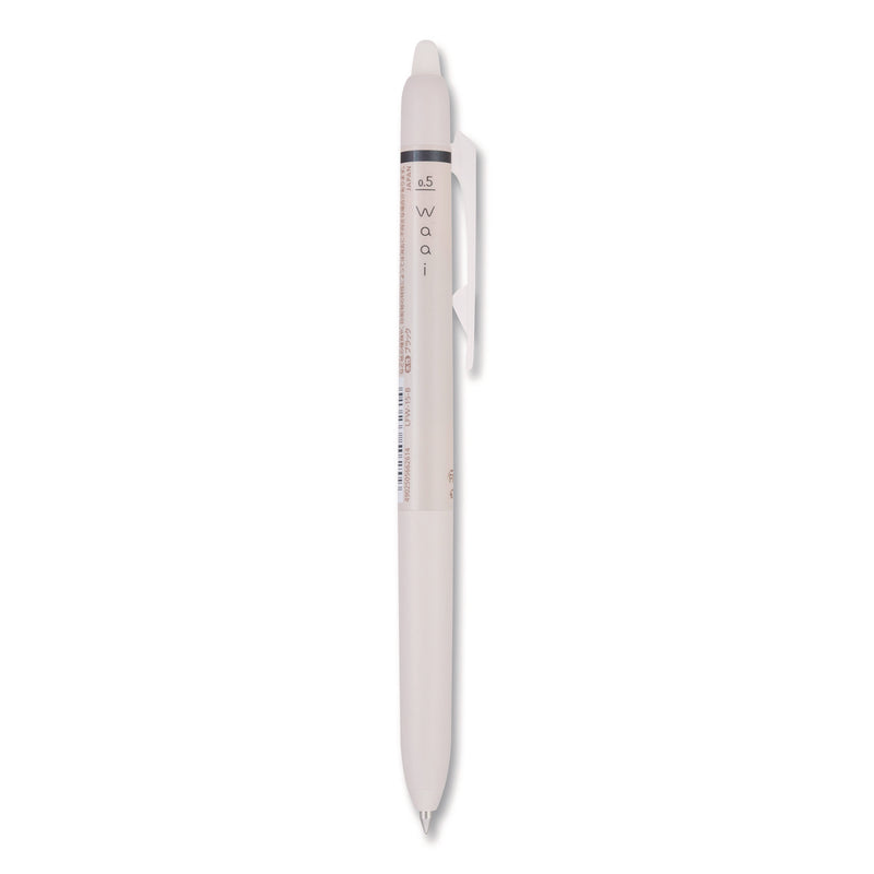 Pilot® Frixion Waai Erasable Gel Pen, Retractable, Extra Fine 0.5 mm, Black Ink, Beige/Black Barrel, Dozen (PIL21059) 1 Dozen