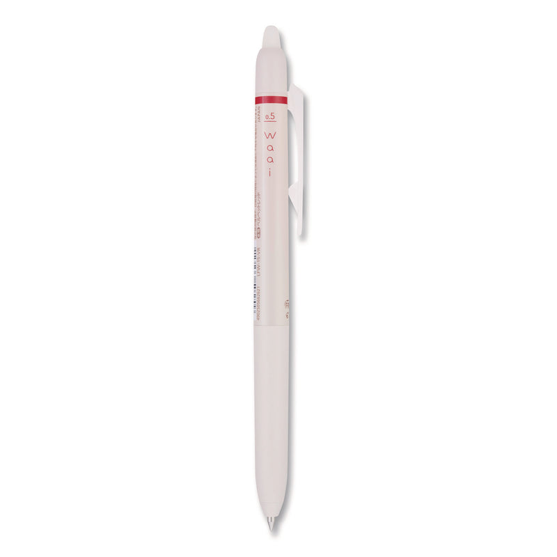 Pilot® Frixion Waai Erasable Gel Pen, Retractable, Extra Fine 0.5 mm, Cherry Ink, Beige/Cherry Barrel, Dozen (PIL21074) 1 Dozen