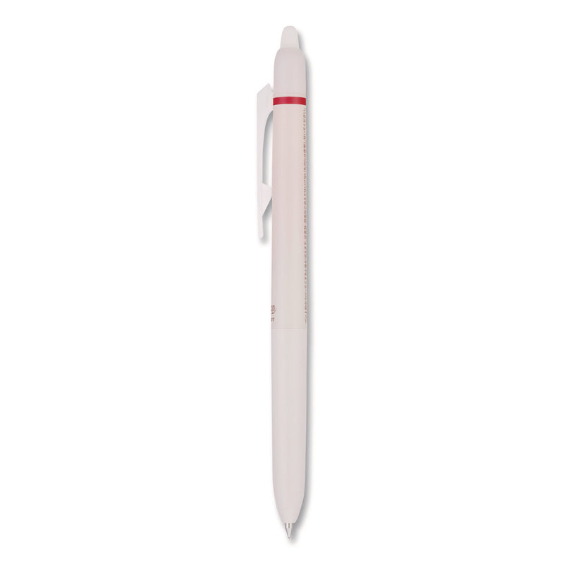 Pilot® Frixion Waai Erasable Gel Pen, Retractable, Extra Fine 0.5 mm, Cherry Ink, Beige/Cherry Barrel, Dozen (PIL21074) 1 Dozen