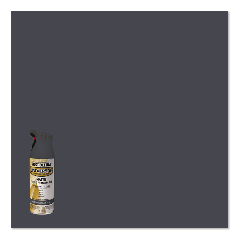 Rust-Oleum® Universal Premium Spray Paint, Matte Slate Blue, 12 oz Aerosol Can, 6/Carton (RST376723) Case of 6