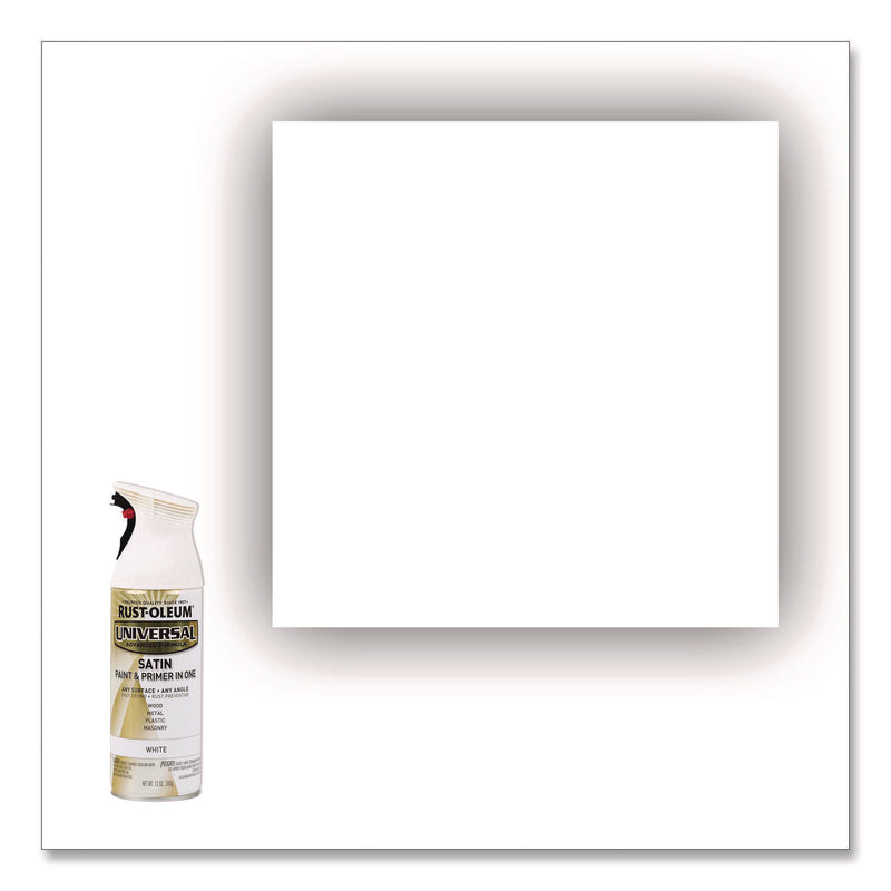 Rust-Oleum® Universal Premium Spray Paint, Satin White, 12 oz Aerosol Can, 6/Carton (RST245210) Case of 6