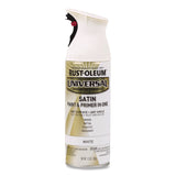 Rust-Oleum® Universal Premium Spray Paint, Satin White, 12 oz Aerosol Can, 6/Carton (RST245210) Case of 6