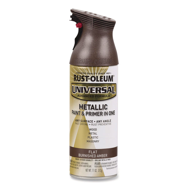 Rust-Oleum® Universal Premium Spray Paint, Flat Amber, 12 oz Aerosol Can (RST271472EA) Each