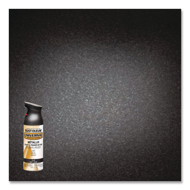 Rust-Oleum® Universal Premium Spray Paint, Flat Iron, 12 oz Aerosol Can (RST271473EA) Each