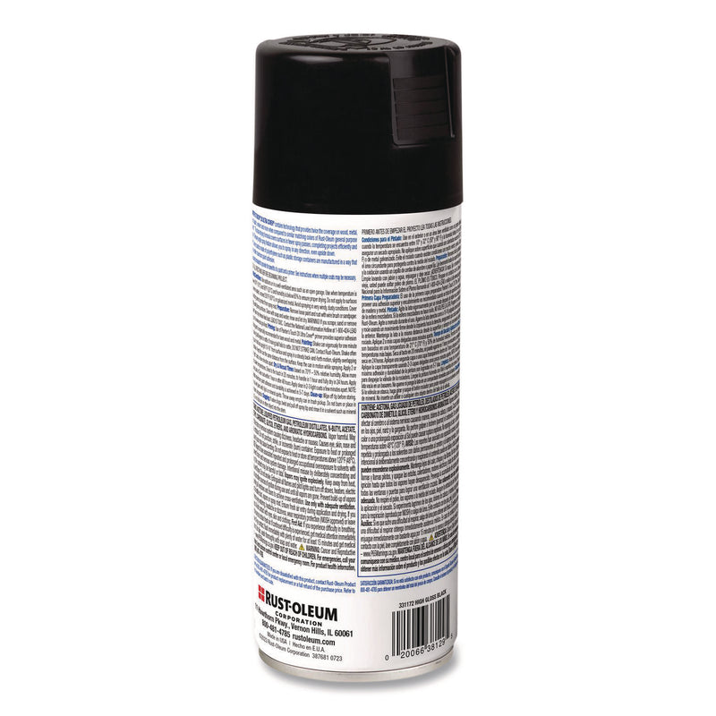 Rust-Oleum® Painter's Touch 2X Ultra Cover Spray Paint, High Gloss Black, 12 oz Aerosol Can, 6/Carton (RST331172) Case of 6