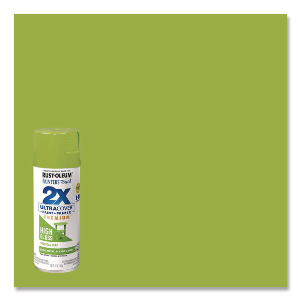 Rust-Oleum® Painter's Touch 2X Ultra Cover Spray Paint, High Gloss Tropical Leaf, 12 oz Aerosol Can, 6/Carton (RST331179) Case of 6
