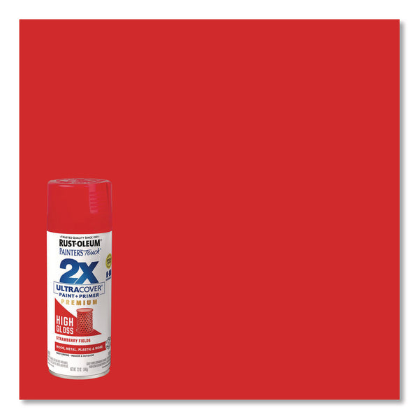 Rust-Oleum® Painter's Touch 2X Ultra Cover Spray Paint, High Gloss Strawberry Fields, 12 oz Aerosol Can (RST331180EA) Each
