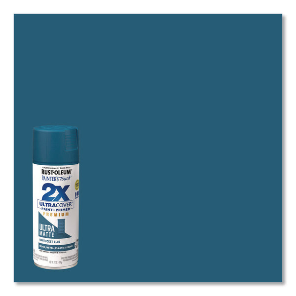 Rust-Oleum® Painter's Touch 2X Ultra Cover Spray Paint, Ultra Matte Blue, 12 oz Aerosol Can, 6/Carton (RST331188) Case of 6
