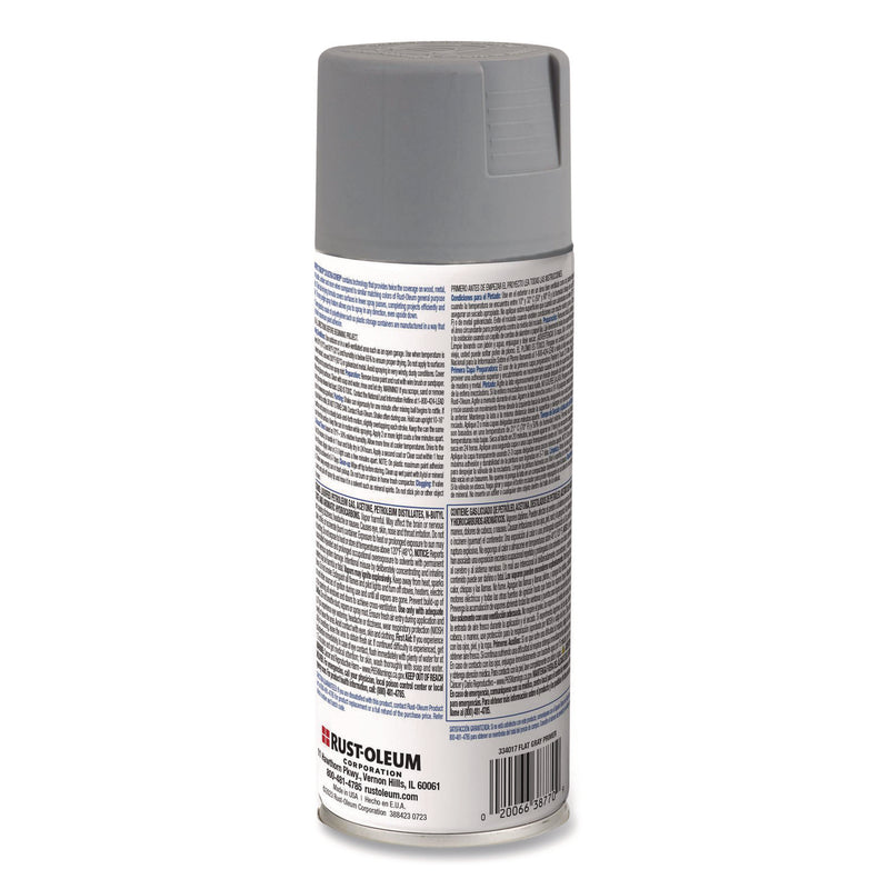 Rust-Oleum® Painter's Touch 2X Ultra Cover Spray Paint, Flat Gray, 12 oz Aerosol Can (RST334017EA) Each