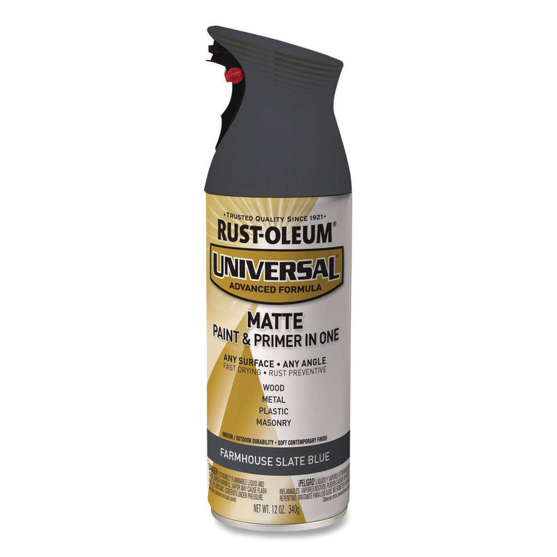 Rust-Oleum® Universal Premium Spray Paint, Matte Slate Blue, 12 oz Aerosol Can (RST376723EA) Each