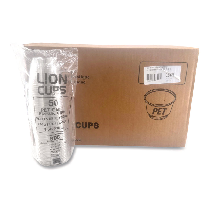 Plastifar Plastic Cold Cups, Sundae, 8 oz, Clear, 1,000/Carton (PST18439) Case of 1000