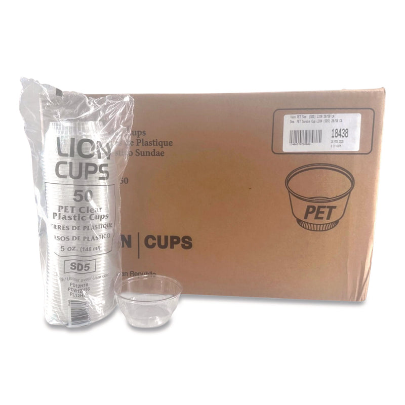 Plastifar Plastic Cold Cups, Sundae, 5 oz, Clear, 1,000/Carton (PST18438) Case of 1000