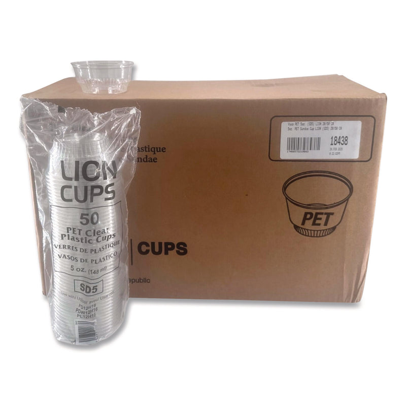 Plastifar Plastic Cold Cups, Sundae, 5 oz, Clear, 1,000/Carton (PST18438) Case of 1000