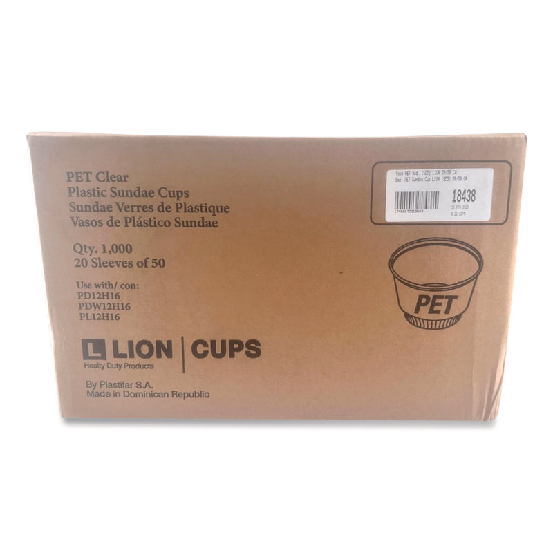 Plastifar Plastic Cold Cups, Sundae, 5 oz, Clear, 1,000/Carton (PST18438) Case of 1000