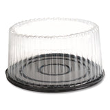 Plastifar Bakery Containers, 8" Cake, 9.7" Diameter x 5" h, Black/Clear, 100/Carton (PST18361) Case of 100