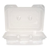 Plastifar Bakery Containers, Muffin/Cupcake, 7.25 x 9.88 x 3.13, Clear, 250/Carton (PST18200) Case of 250